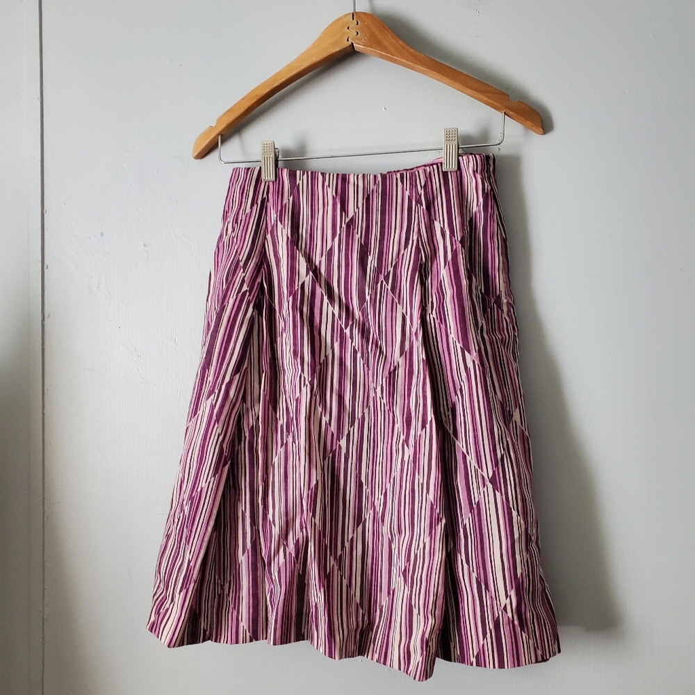 Eley Kishimoto | Diamond Striped A-line Full Midi Skirt